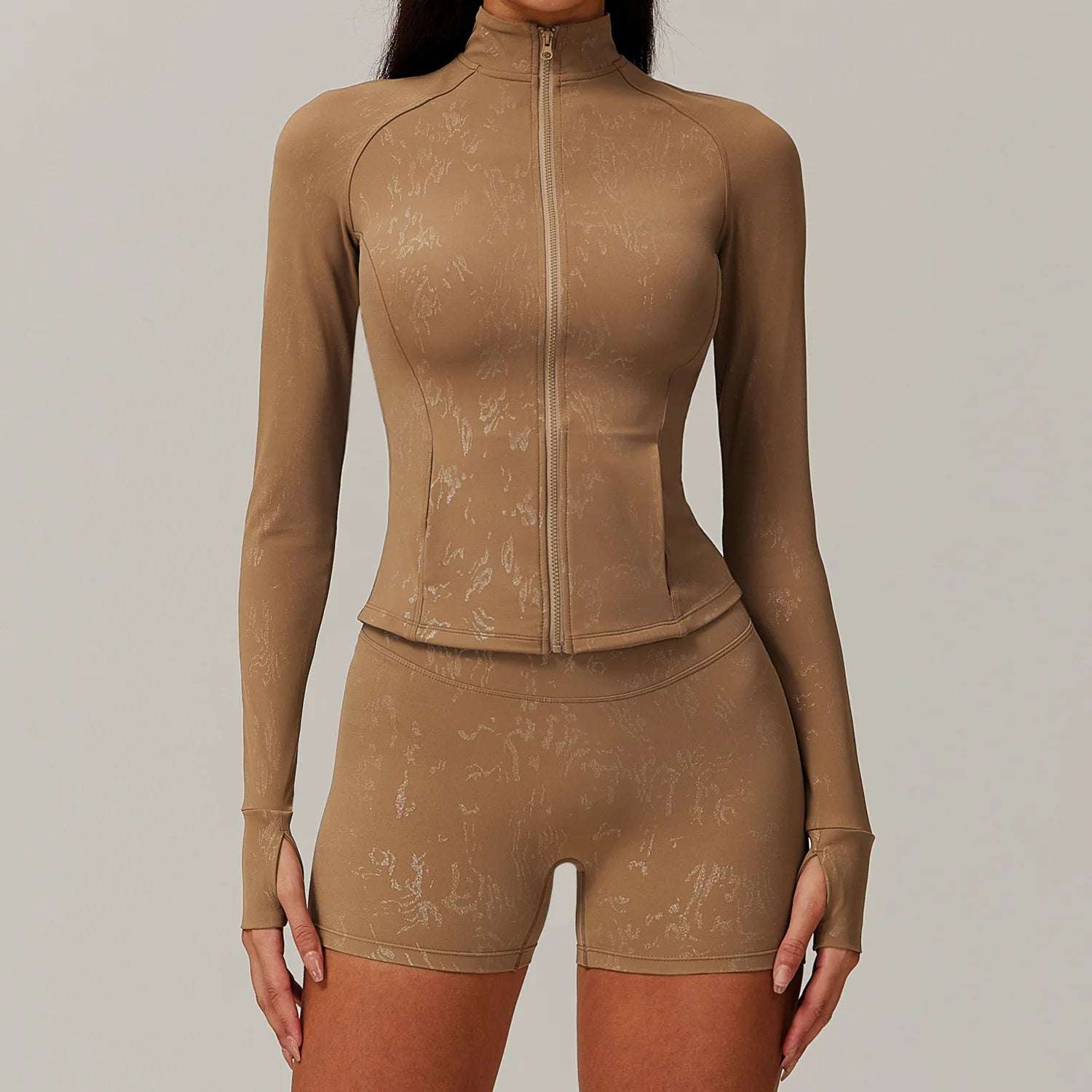 Zipper Long Sleeve Gym Workout Quick Dry Fitness Jacket