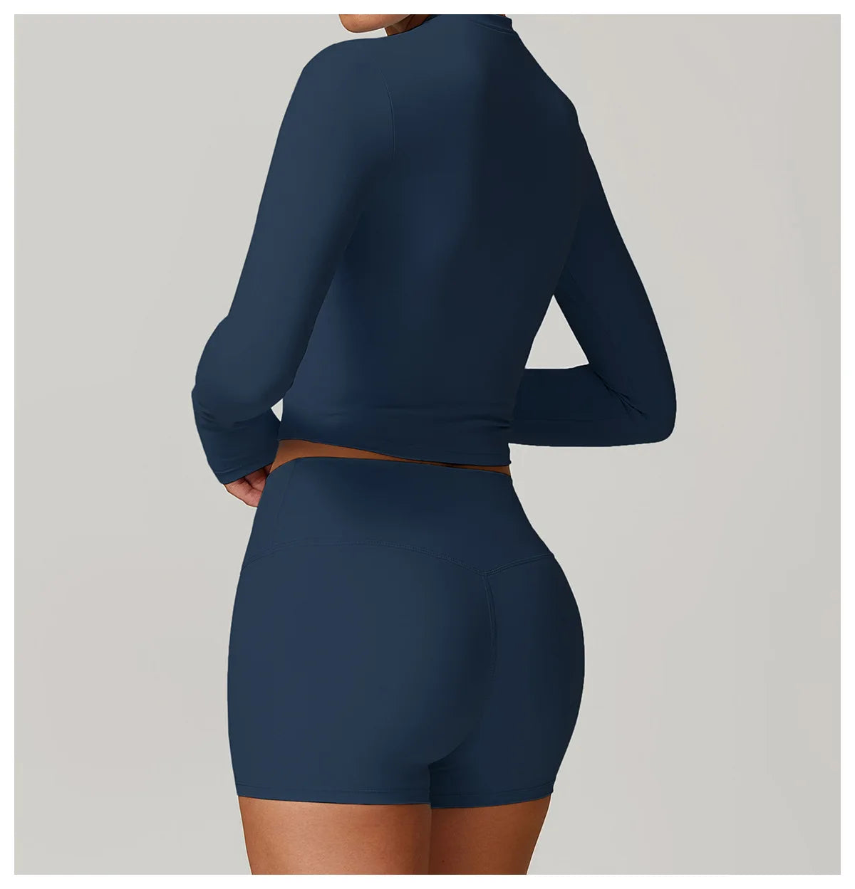 Long Sleeved Quick Dry round neck High Elastic Pilates Workout top