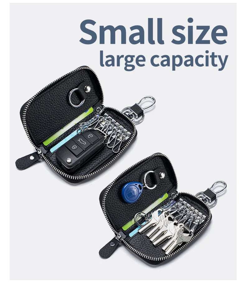 Multifunctional Zipper leather Key Case