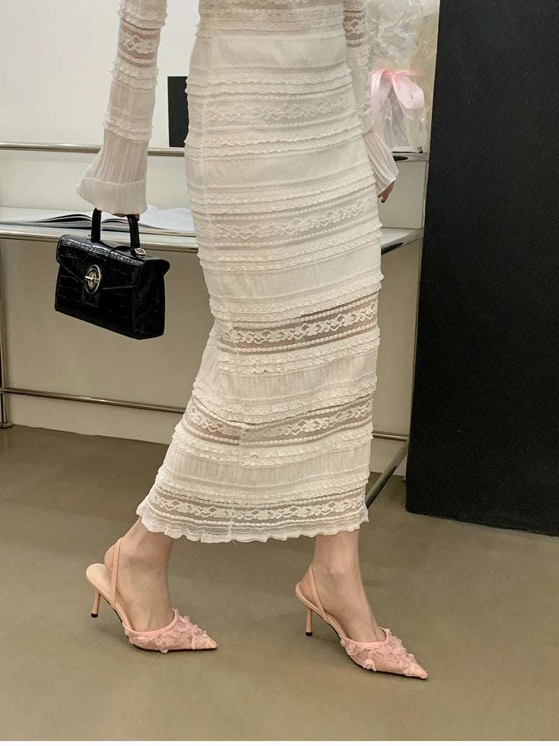 Pointed Toe Slip On low heel Shoes