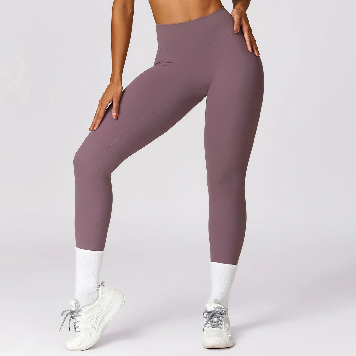 High Waist Push Up Scrunch Butt gym leggings Dousha Purple