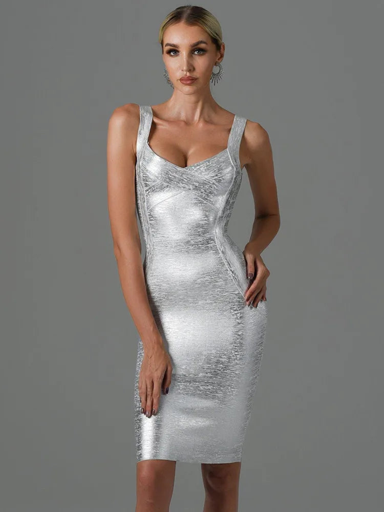 Classic Shiny Bandage bodycon Dress