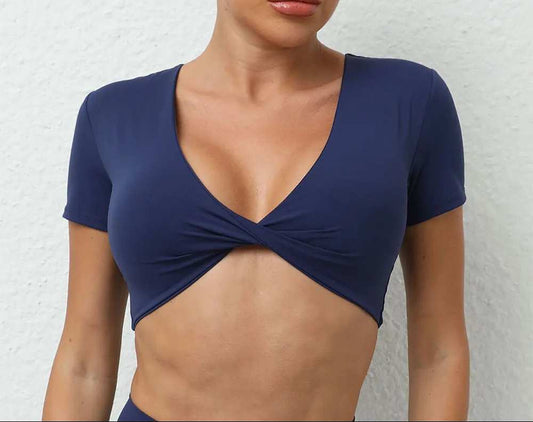 Short Sleeve front scrunch Sport Top