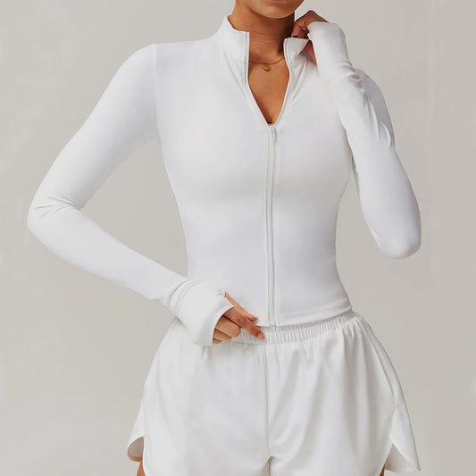 Long Sleeve Zip Fitness Yoga Jacket