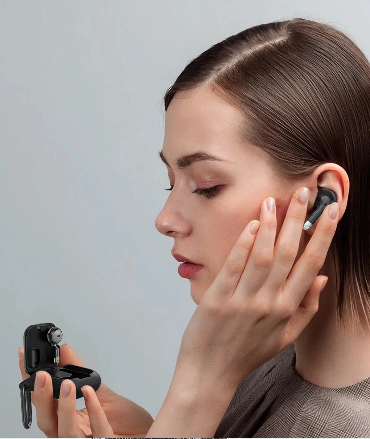 2.01 inch TWS 2-in-1 Earphones Bluetooth Call NFC Heart Rate Blood Pressure Health Monitor Music Smartwatch