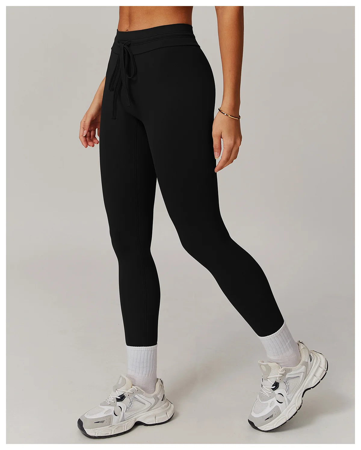 Drawstring High Waist Fitness Leggings