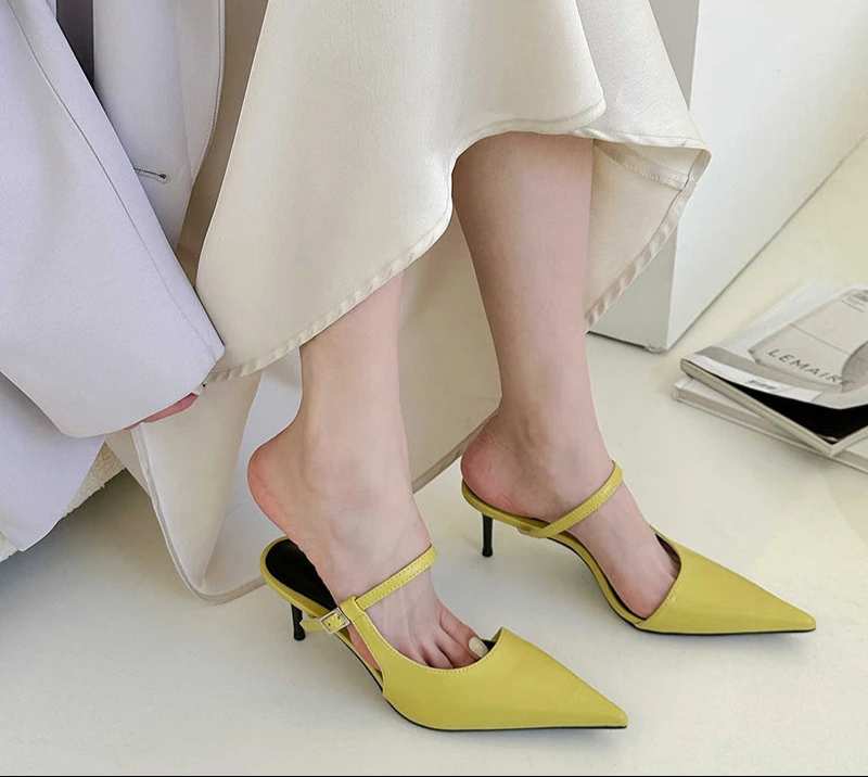 Pointed Toe Mule Slip On Shoes