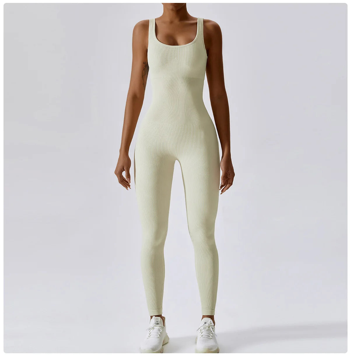 Seamless One Piece Ribbed Workout yoga bodysuit