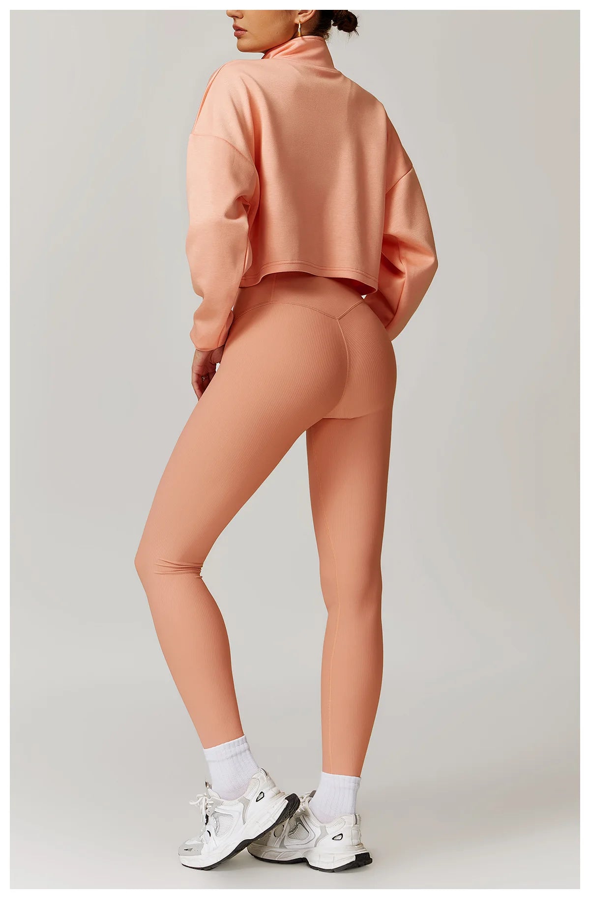 Ribbed Fitness Gym Workout Push Up Sports Bra & Leggings Set