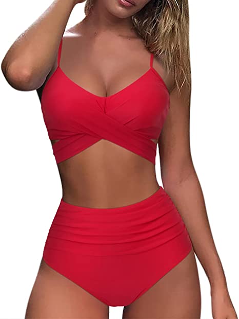New High Waist Push Up Brazilian Bathing Suits B4087RE