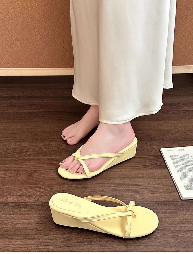 Clip Toe Wedges Heel Sandals