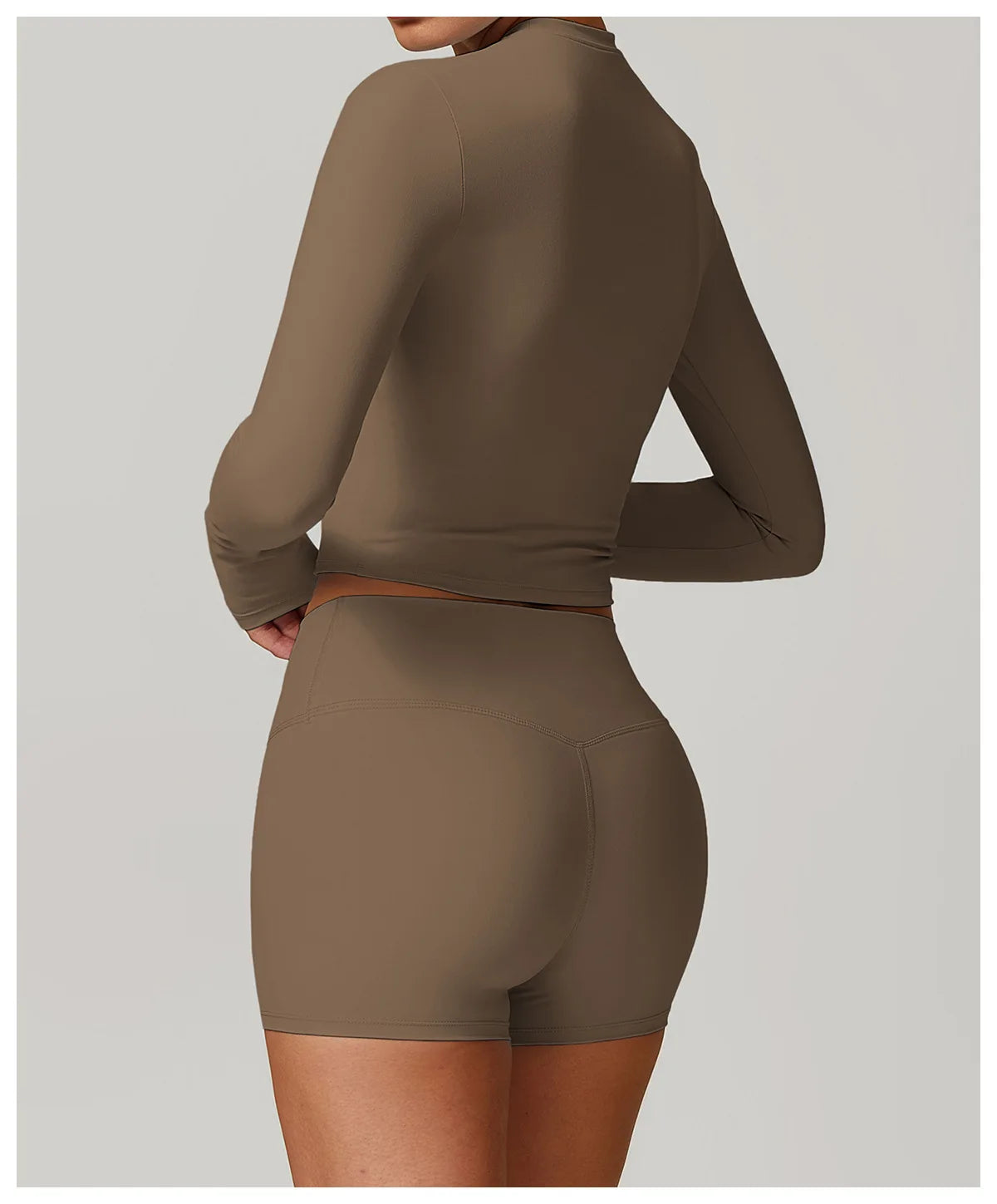 Long Sleeved Quick Dry round neck High Elastic Pilates Workout top