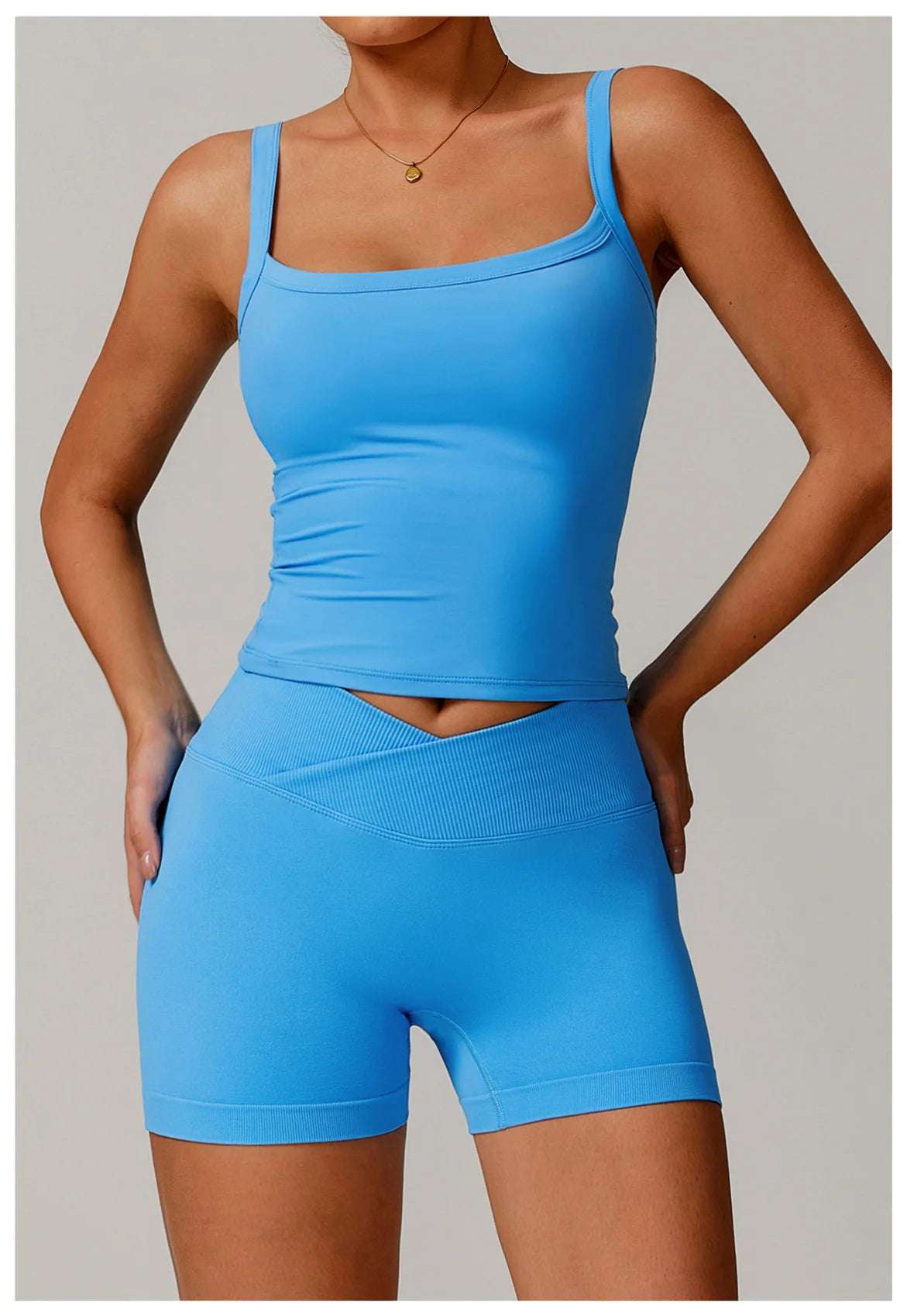 Push Up square neck Sports gym Top