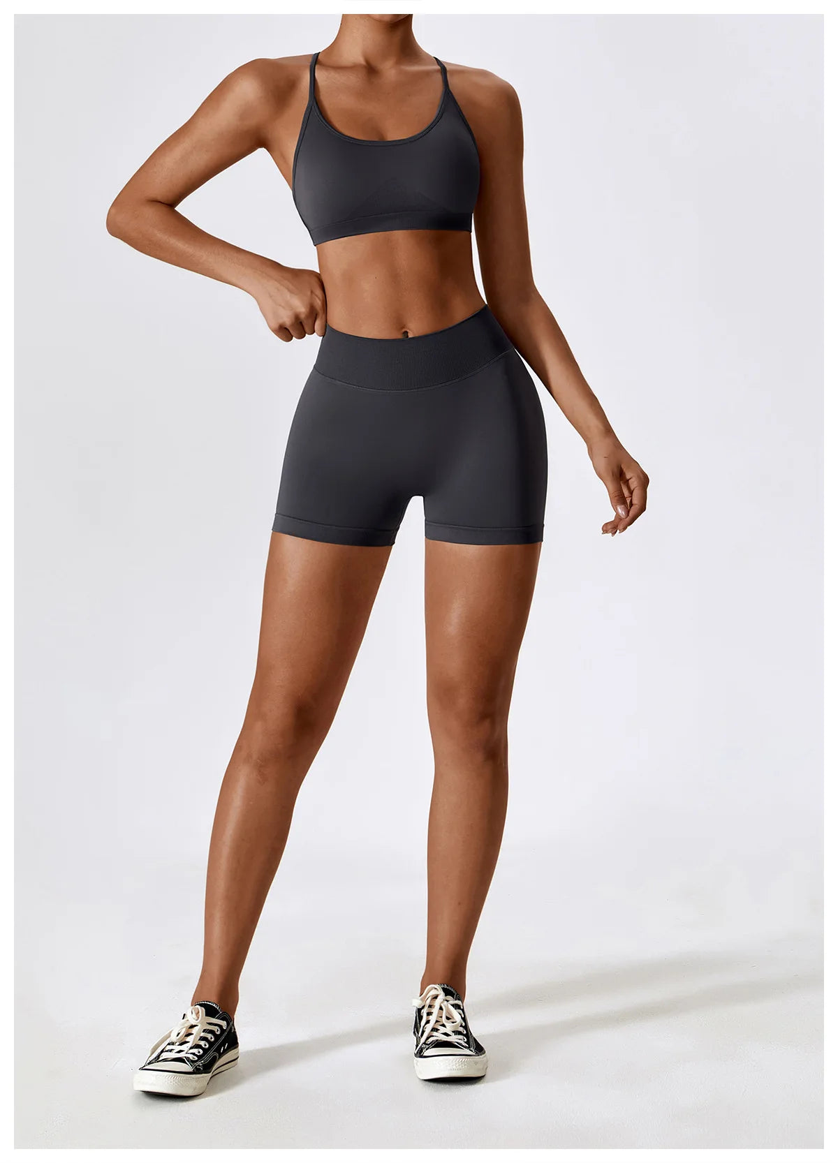 Seamless Yoga Gym 2 Piece shorts and bra Set