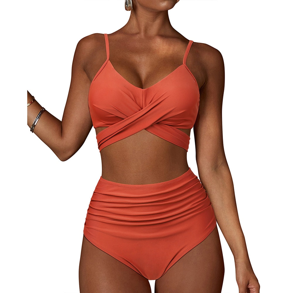 New High Waist Push Up Brazilian Bathing Suits