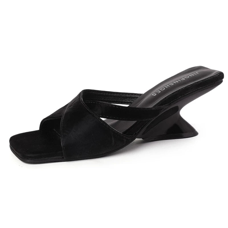 Slope medium Heel Open Toe Sandals