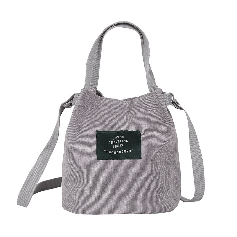 Women's Canvas Casual Tote Bag Grey C