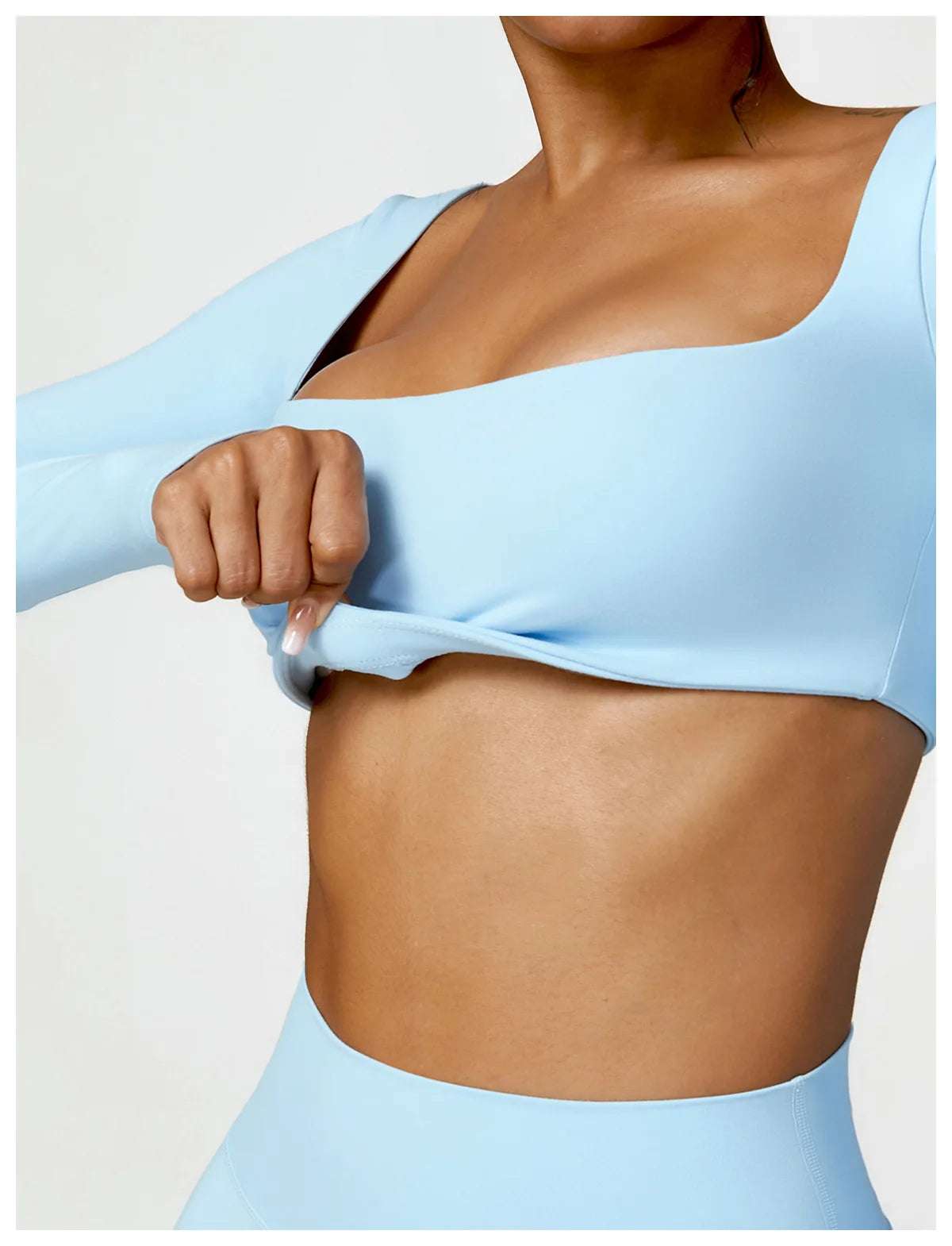 Long sleeved Fitness Gym Workout Top