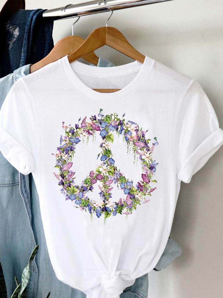 Summer Short Sleeve Print Graphic T Shirt MGQ30229