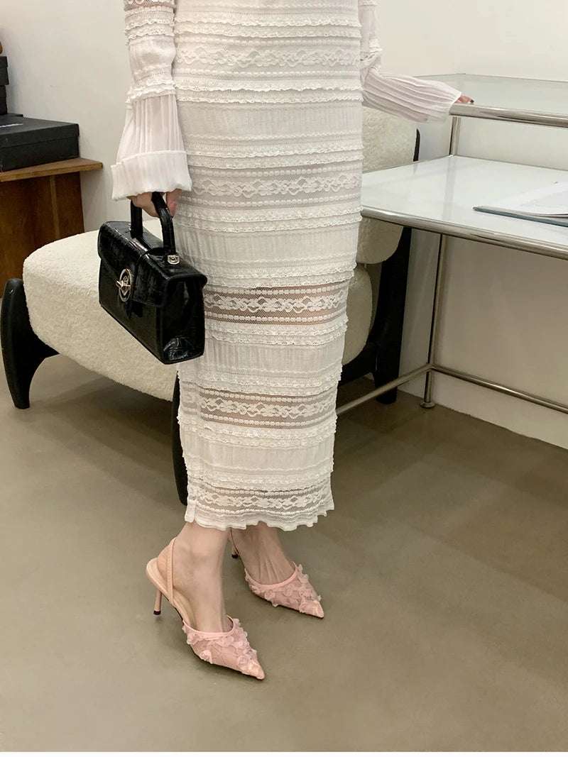 Pointed Toe Slip On low heel Shoes