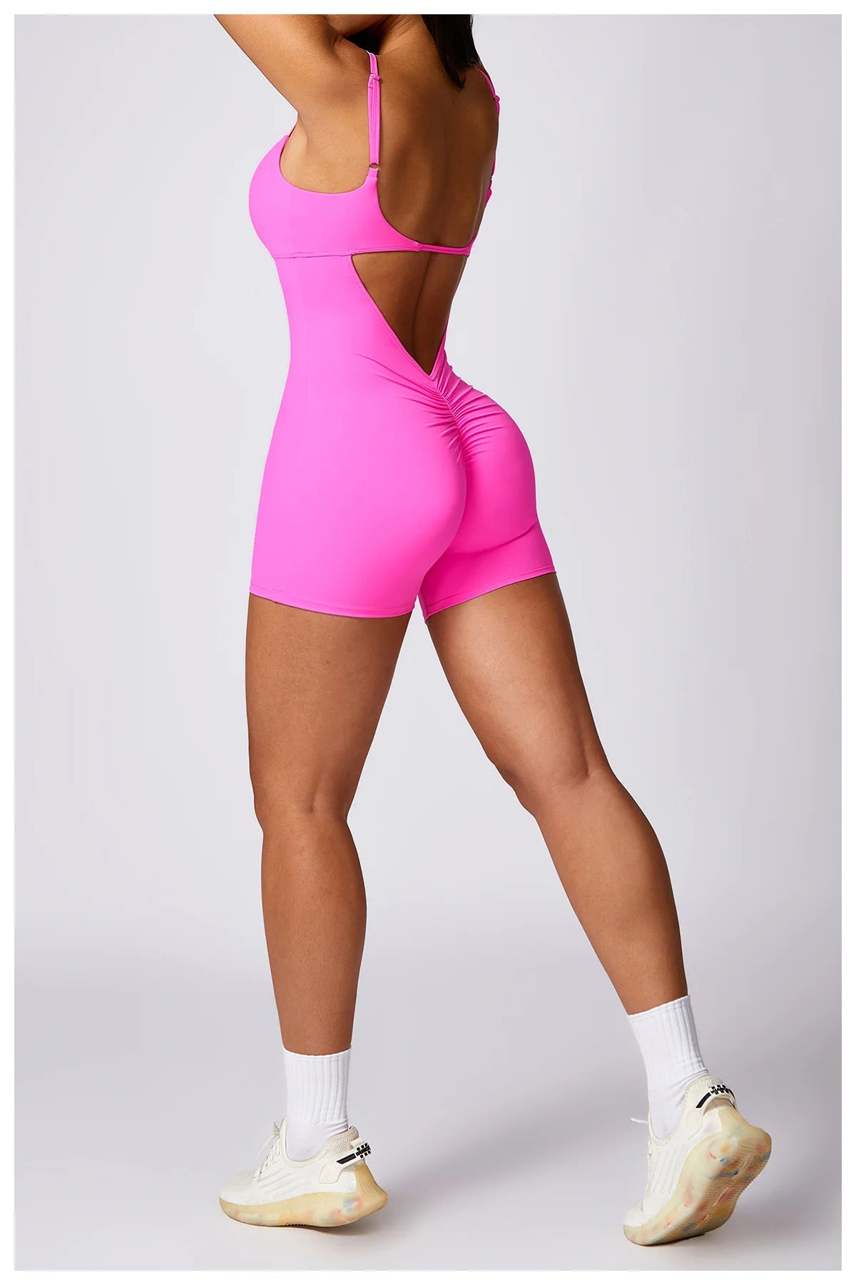Backless Scrunch Butt Gym Workout Yoga shorts suit