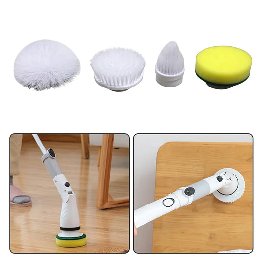 4pcs Turbo Electric Cleaning Scrubber Brush
