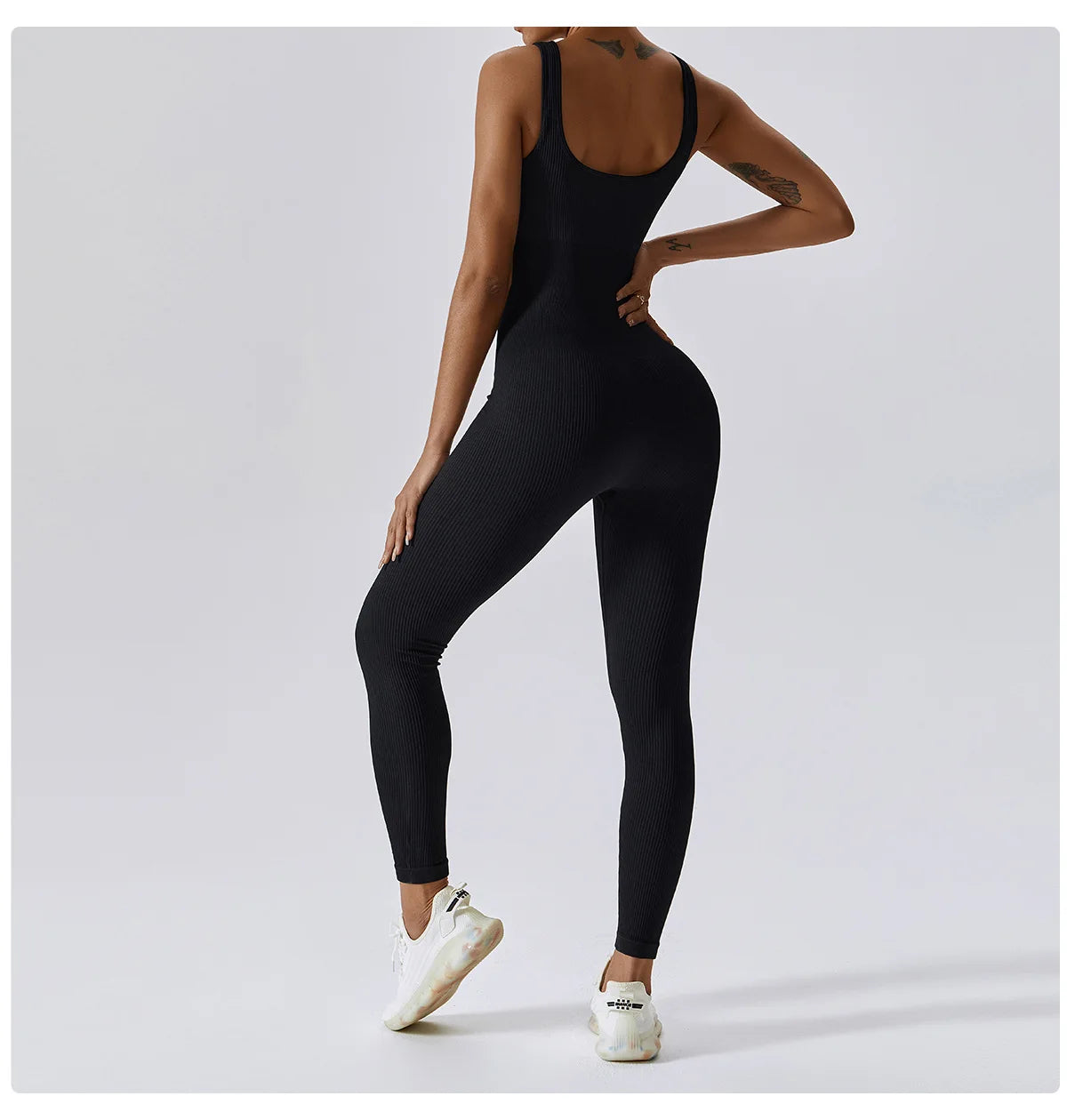 Seamless One Piece Ribbed Workout yoga bodysuit