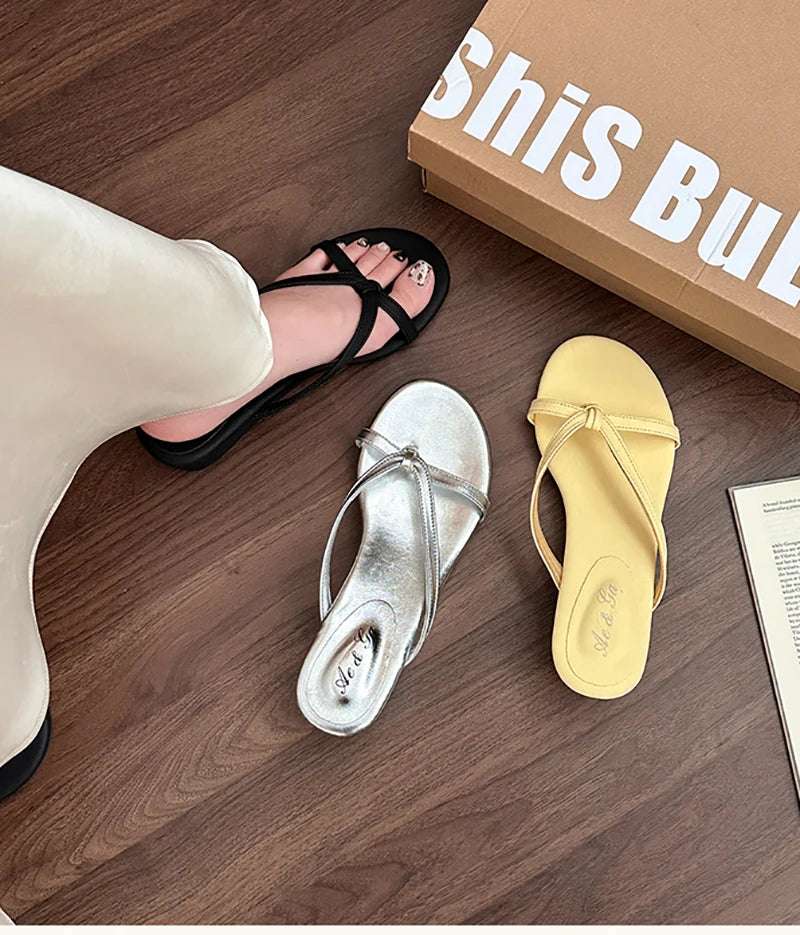 Clip Toe Wedges Heel Sandals