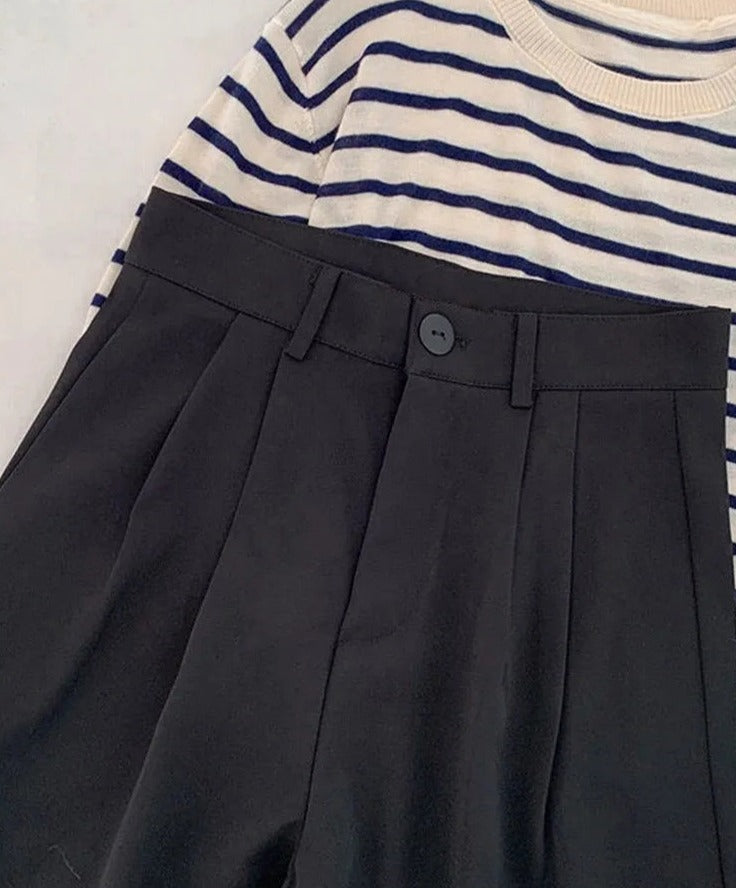 Wide leg Drape Trousers