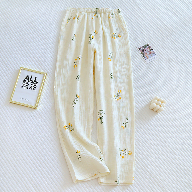 Cotton Crepe Loose lounge pyjama bottoms