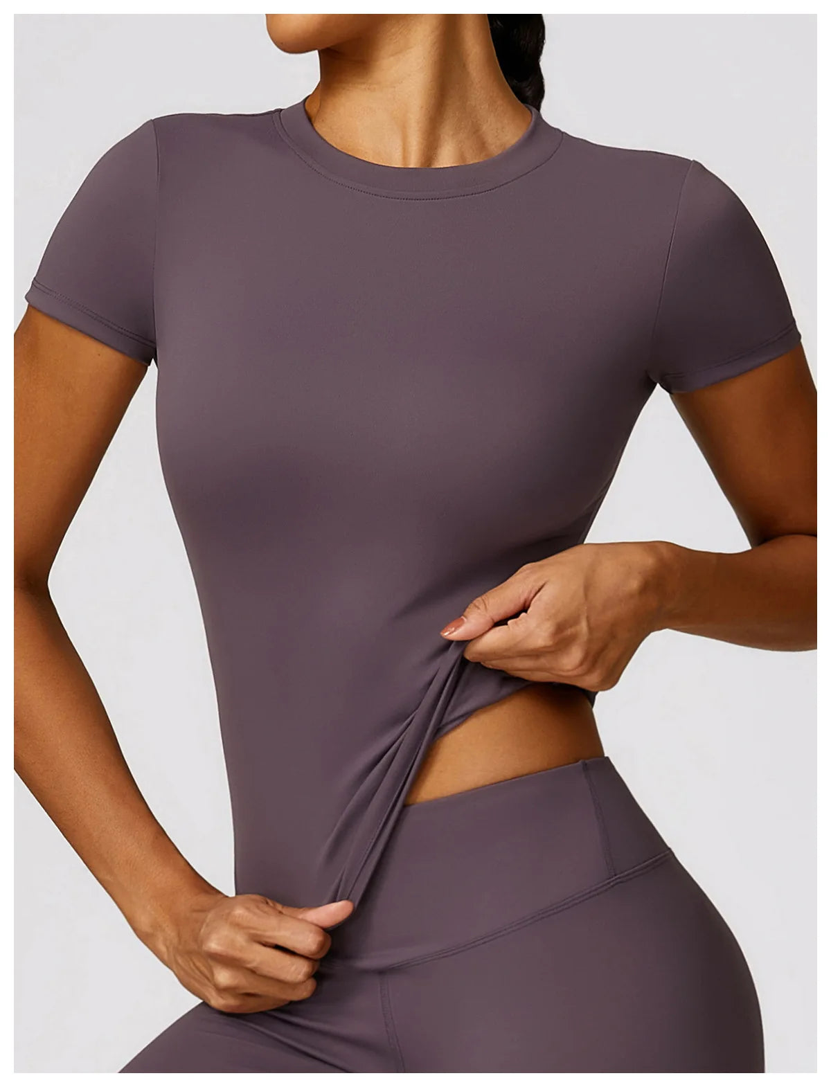 Seamless Short Sleeve Yoga Gym Top