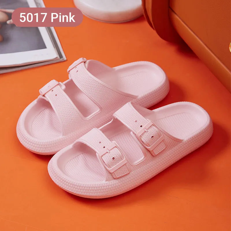 4cm Thick Platform Cloud Sandals Pink 40-41