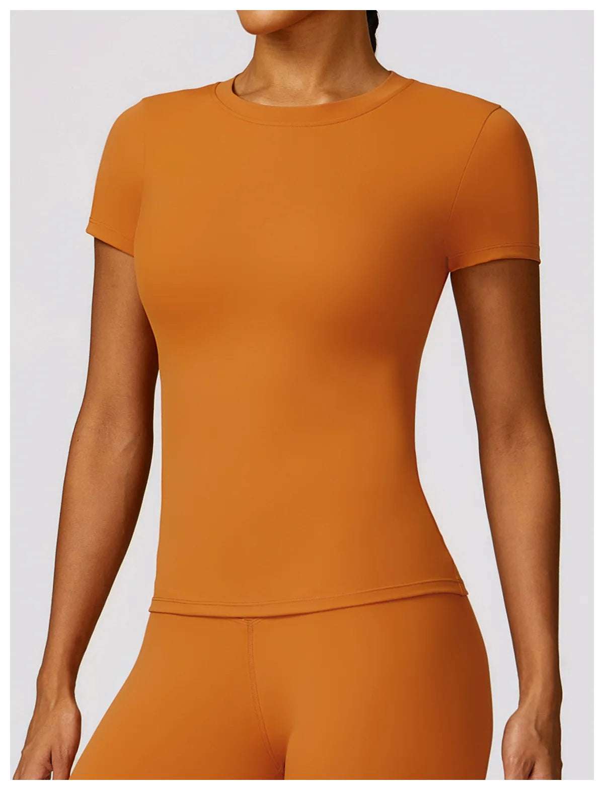 Seamless Short Sleeve Yoga Gym Top