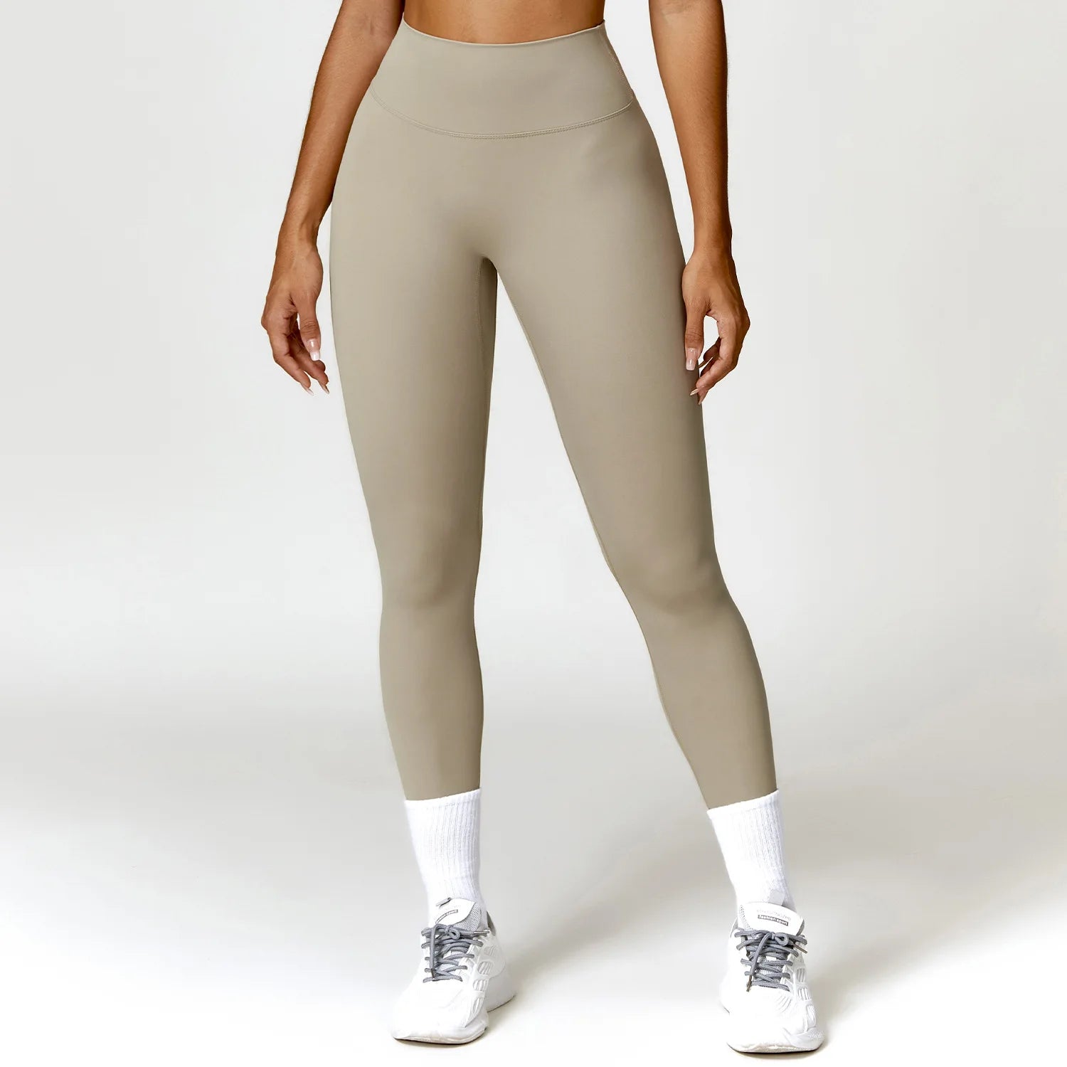 High Waist Push Up Scrunch Butt gym leggings Camel palm