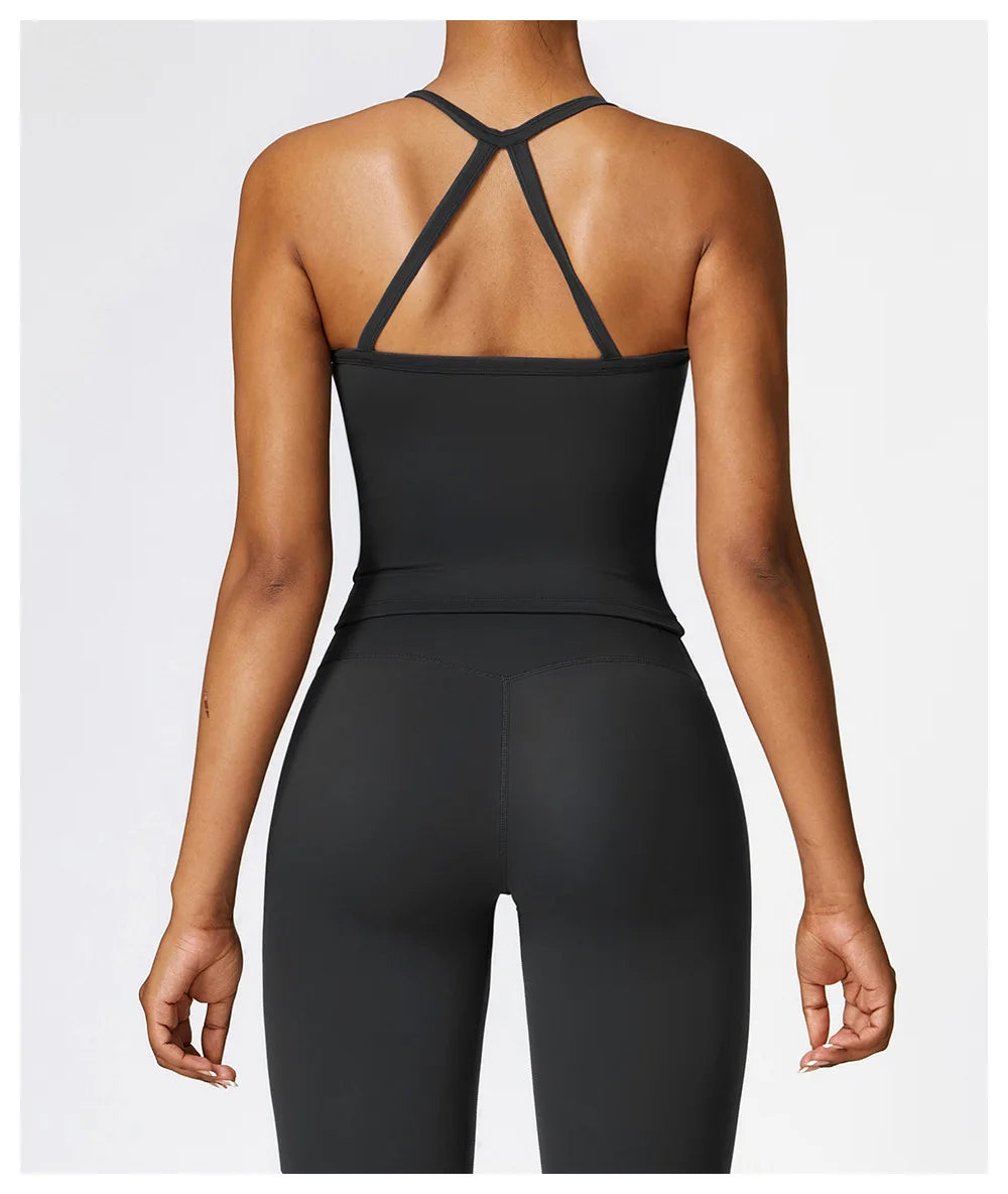 Cross Back Yoga Sports Bra