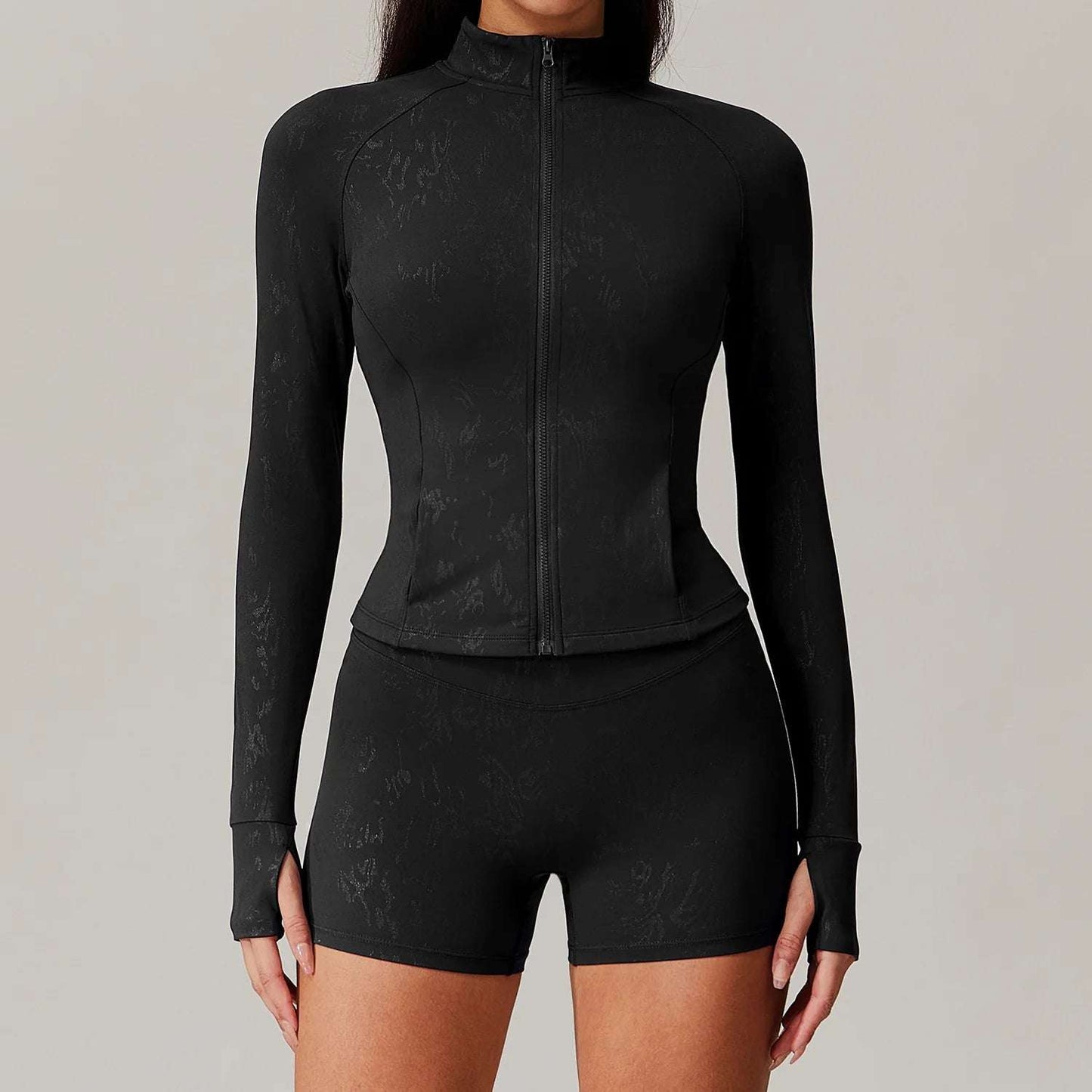 Zipper Long Sleeve Gym Workout Quick Dry Fitness Jacket