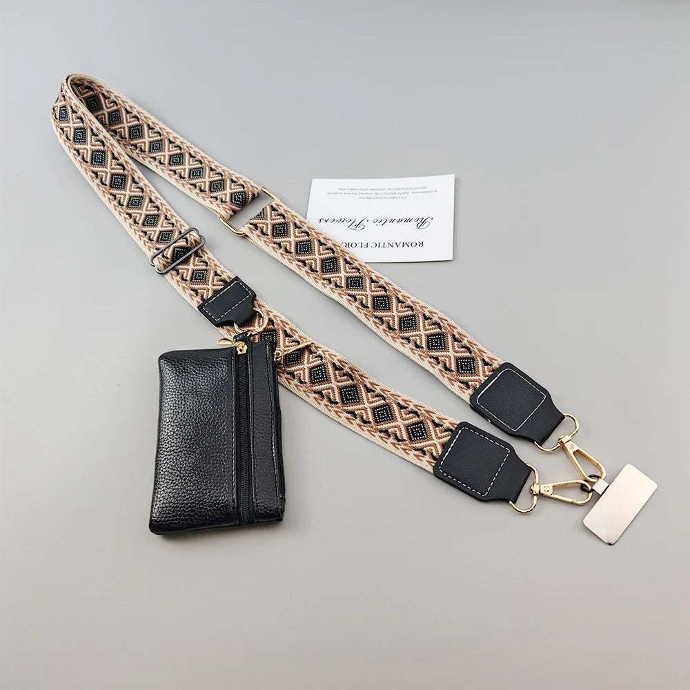 Universal Crossbody Mobile Phone Lanyard Black