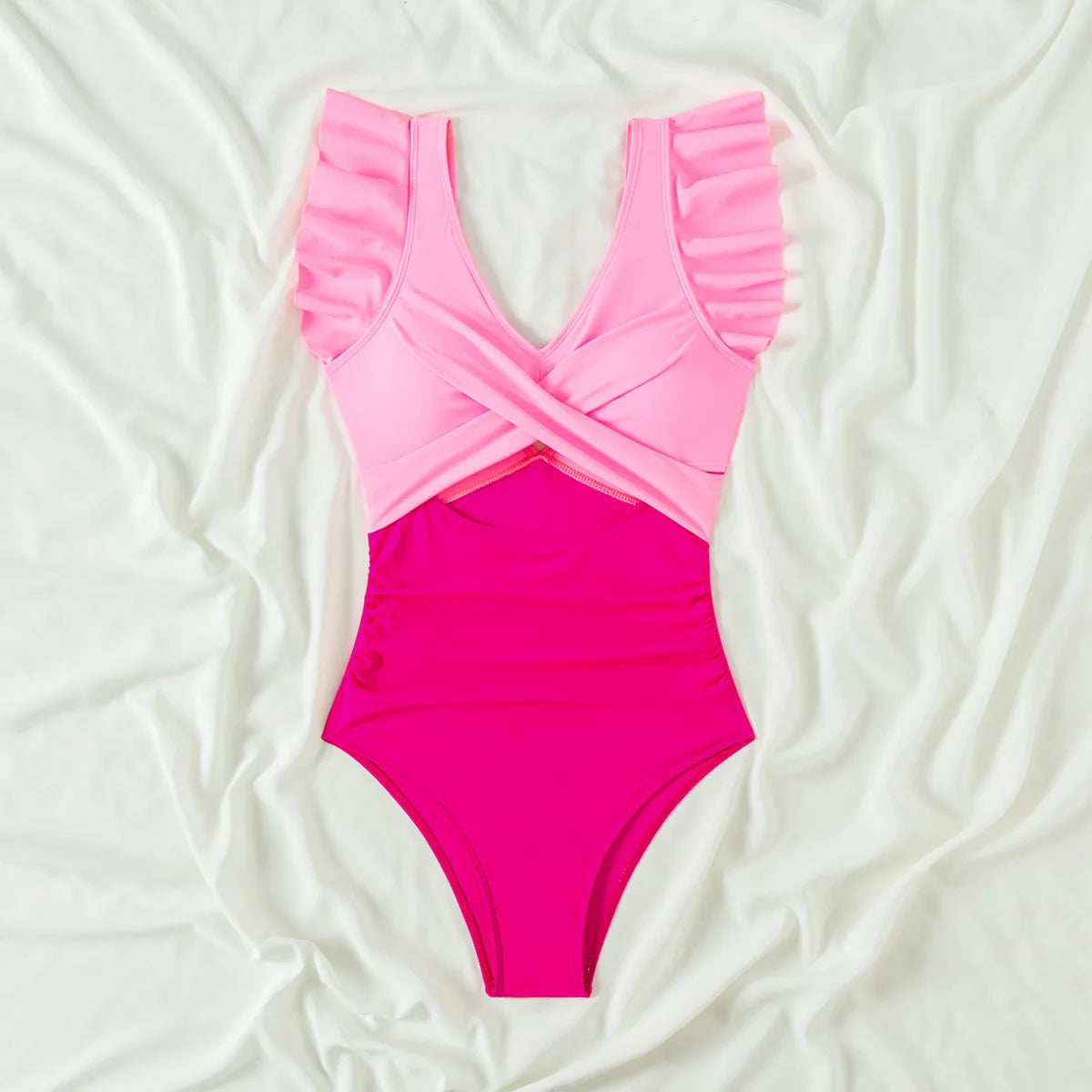 New Pink Rose One Piece Swimsuit