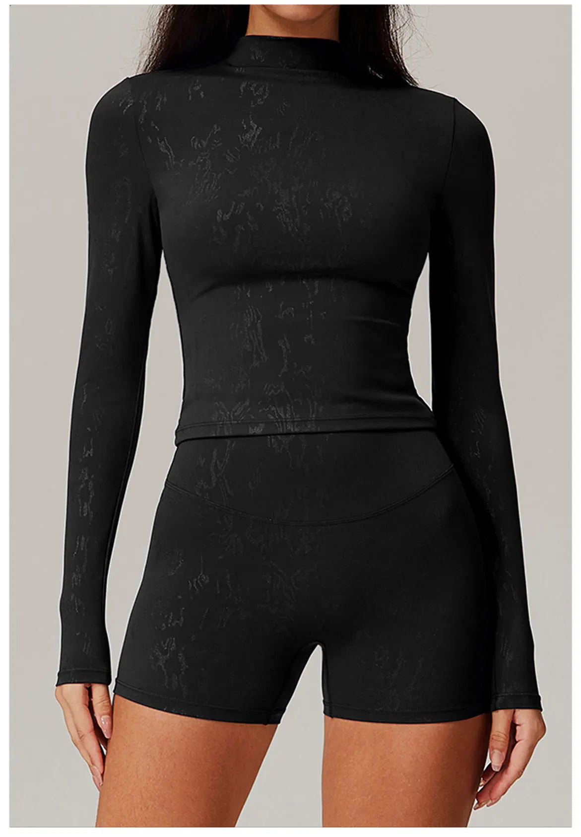 Printed Long Sleeved Sports Workout Top