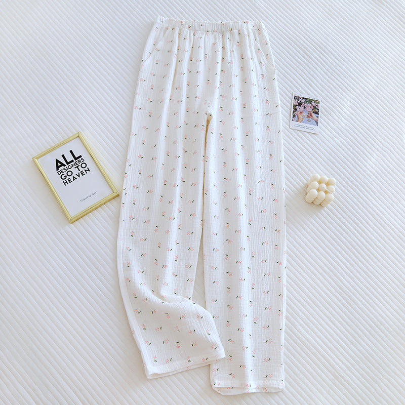 Cotton Crepe Loose lounge pyjama bottoms