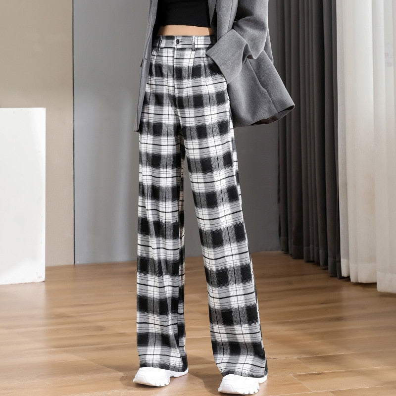 Women Chic Office Wear Straight Pants 99783