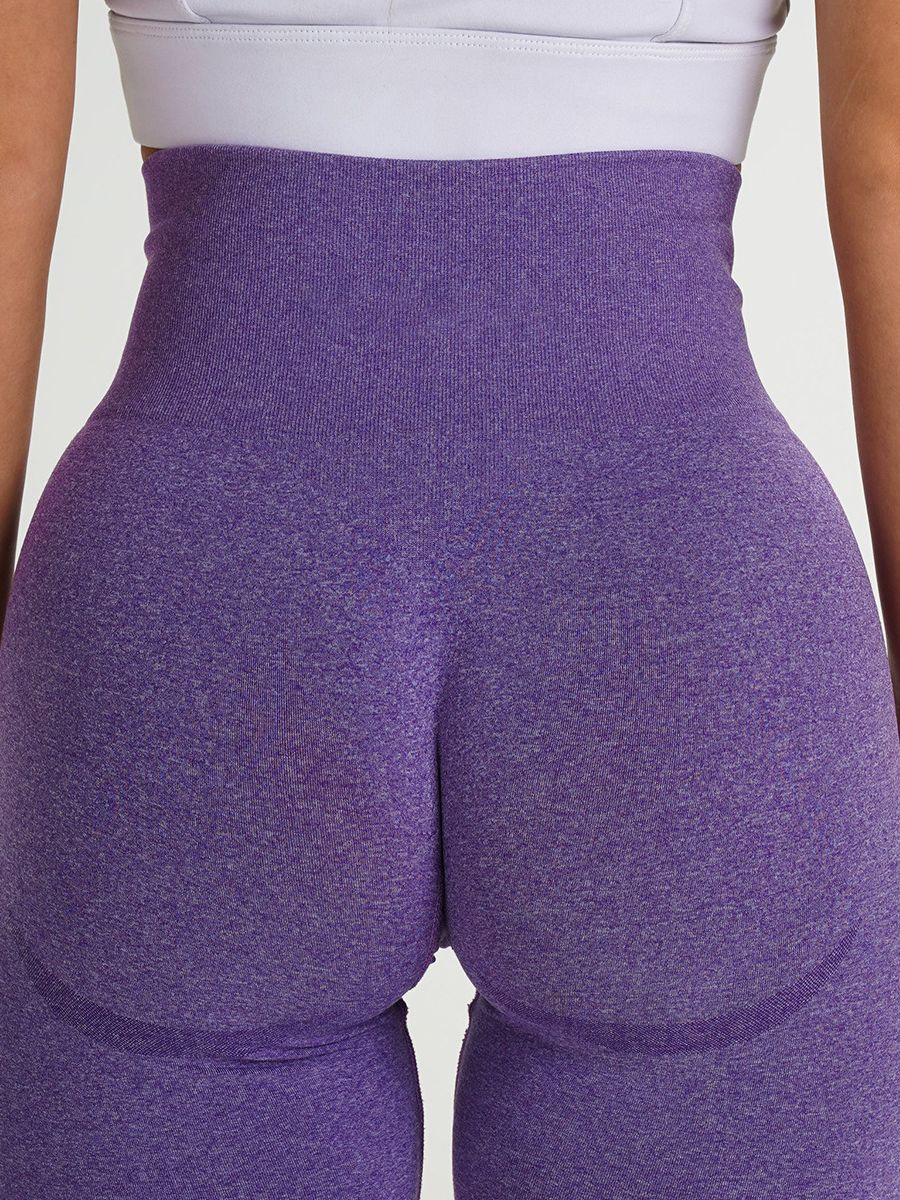 Women Gym Workout Pants Purple Shorts