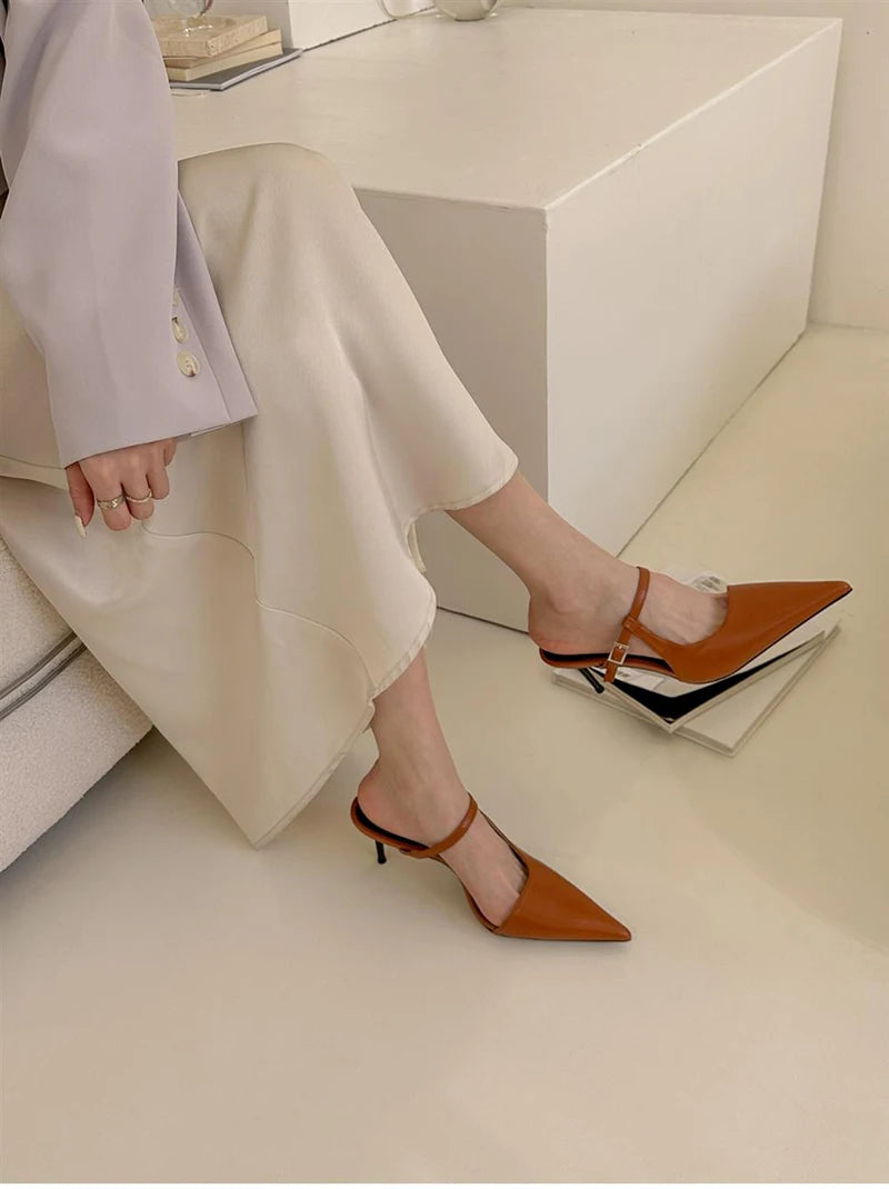Pointed Toe Mule Slip On Shoes