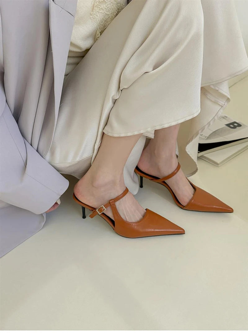 Pointed Toe Mule Slip On Shoes