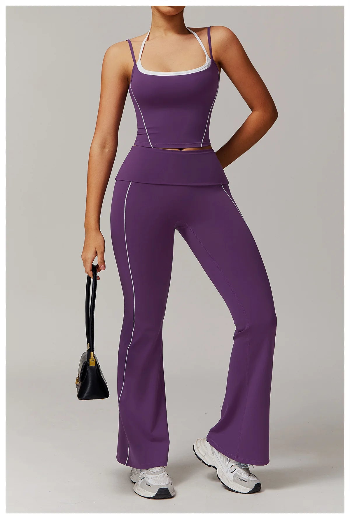 Bra & Flared high waisted leggings set