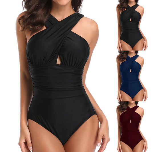 Halter neck tummy control One Piece Swimsuit