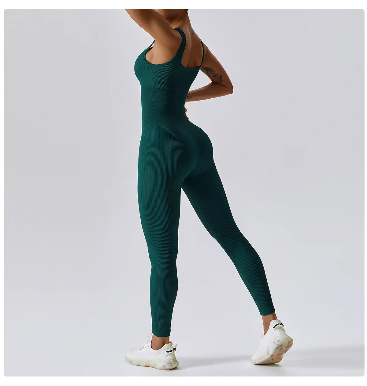 Seamless One Piece Ribbed Workout yoga bodysuit