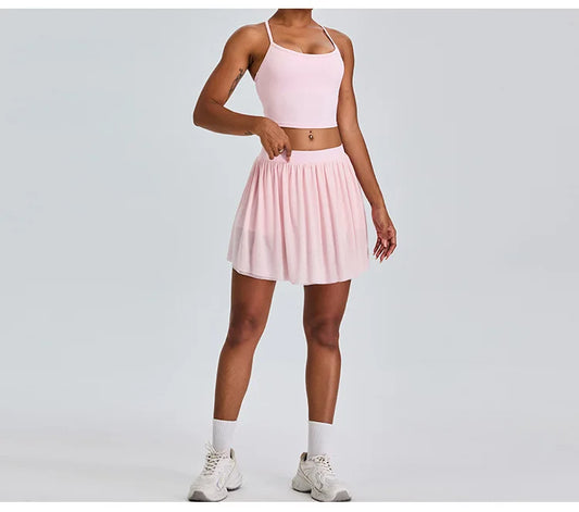Casual pleated Sport Short Skirt