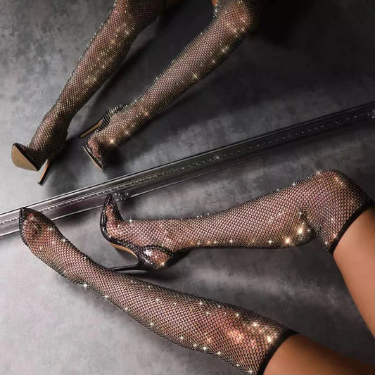 Pointed over the knee High Heel Boots