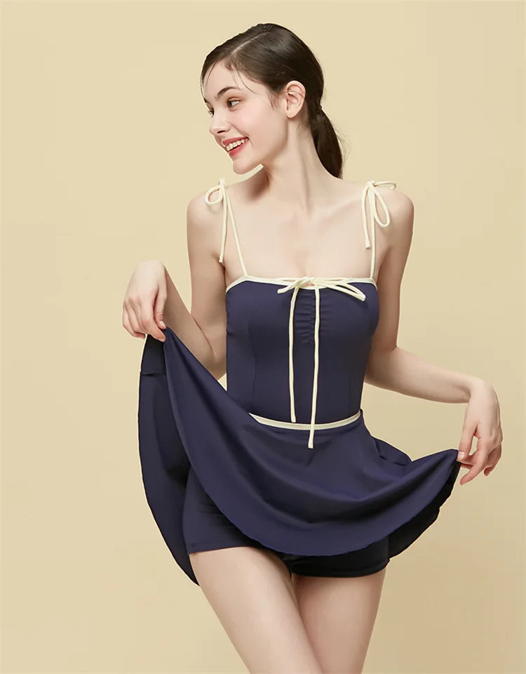 Monokini One Piece skirt dress Swimsuit